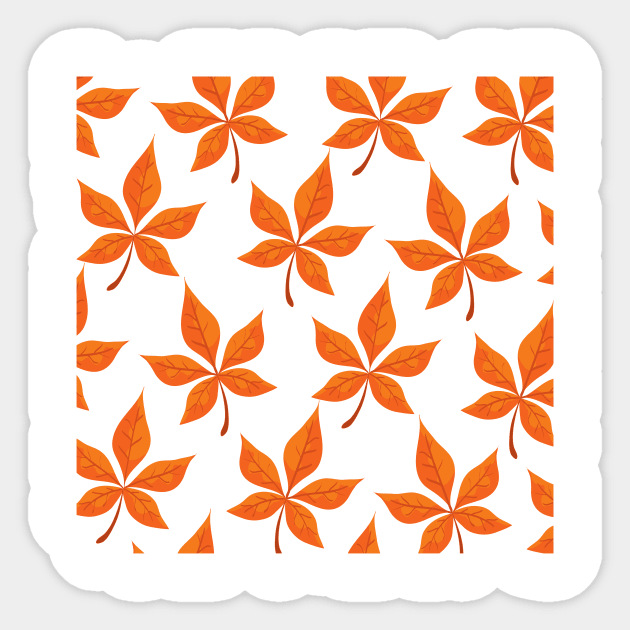 Beautiful Fall Autumn Pattern Sticker by Ken Adams Store